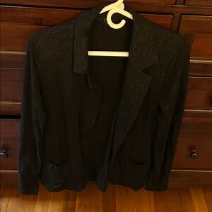Black Blazer with Pockets.  Gold speckled.  Very subtle and pretty.